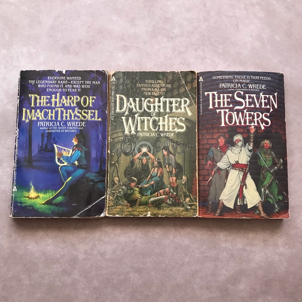 Vintage Patricia C. Wrede Harp of Imach Thyssel Daughter of Witches Seven Towers